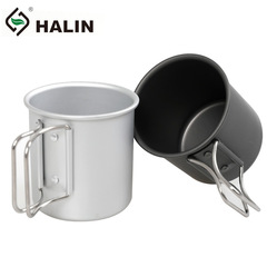 Outdoor Camping Folding Water Cup Portable Ultra Lightweight Aluminum Alloy Camping Mug Coffee Cup Tea Cup Mug