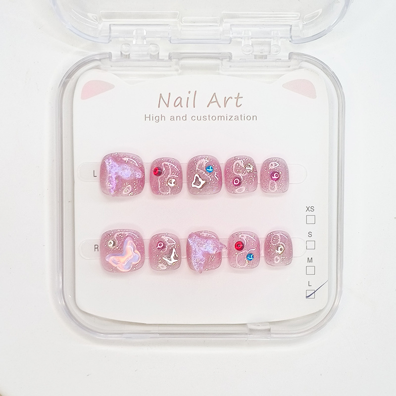 New Children's Wear Armor Short Mermaid Ji Fishtail Nail Art Children's False Nails New Removable Nail Art Non-toxic