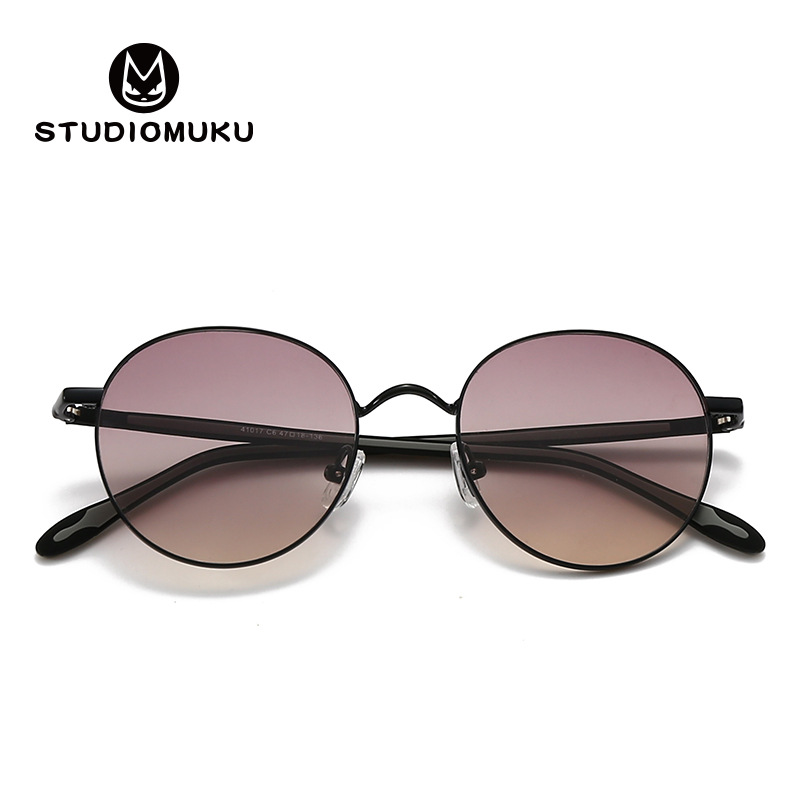 STUDIOMUKU gafas de madera cool alta sensación de pullo polarizado gafas de sol de nylon redondas con gafas de sol para niños