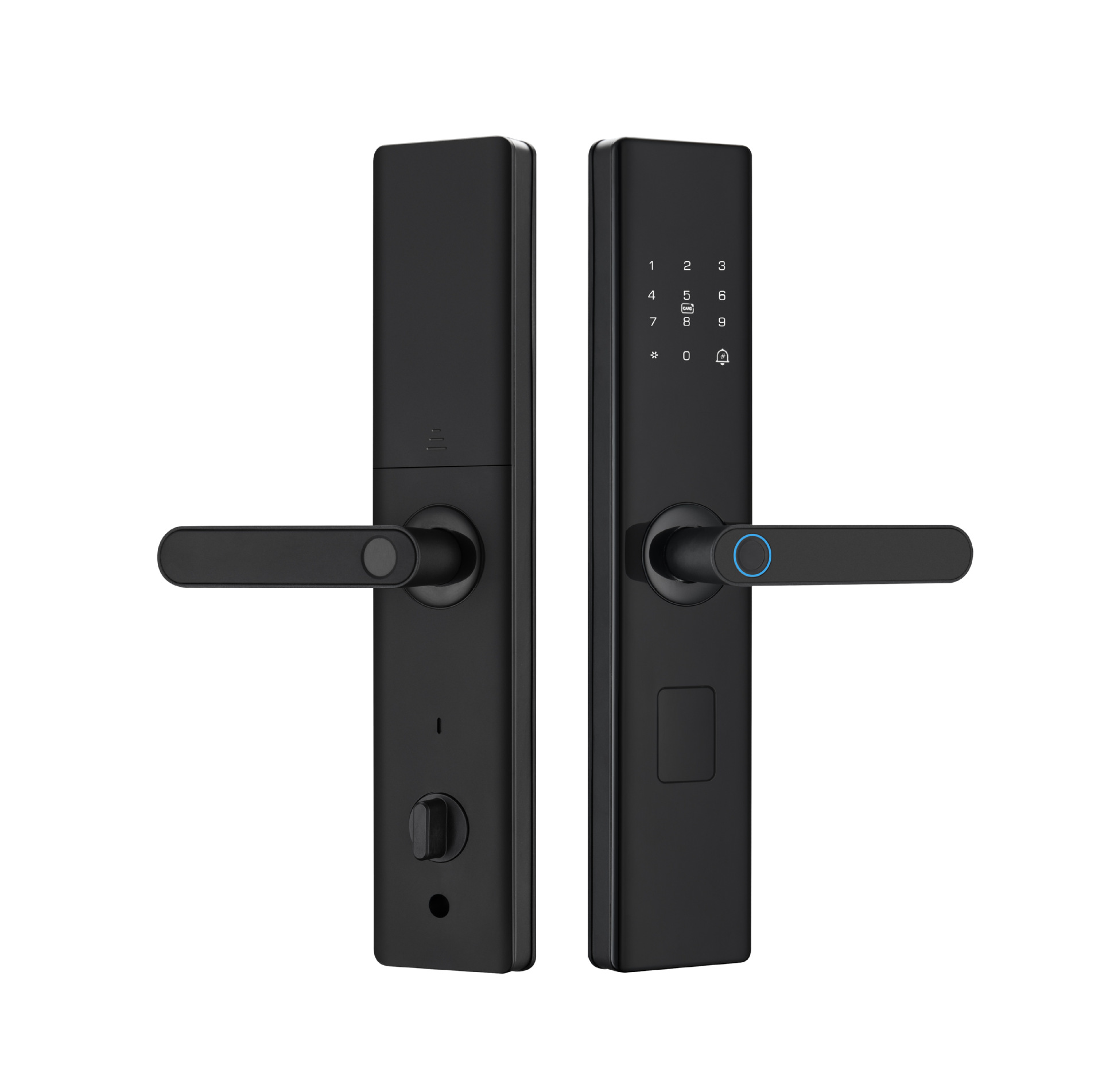 跨境智能门锁密码刷卡家用防盗门大门远程带监控电子3D人脸指纹锁