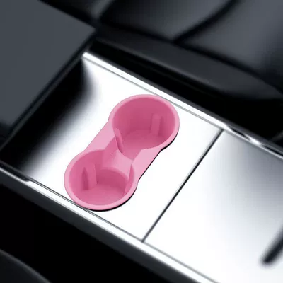Car cup holder/beverage holder 3/Y Central Control Cup - tesla-water-coaster-pink