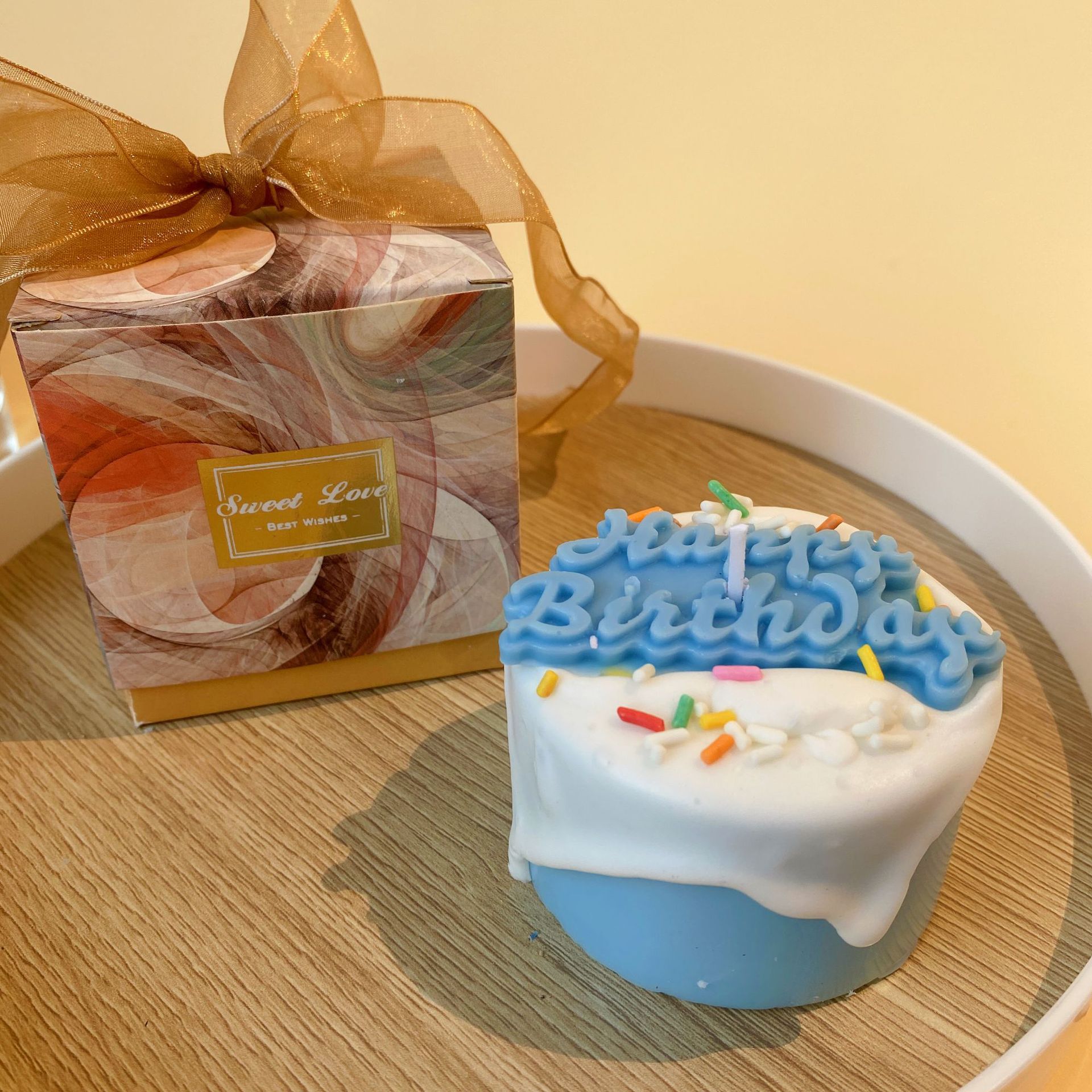 Bamboo Moonlight pastel de feliz cumpleaños (8*8*5,5)