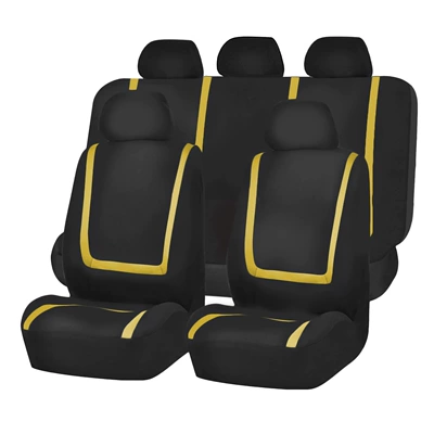 Blue Striped Full-Cover Seat Covers, Suitable – Universal seat cover - yellow-2-piece-set