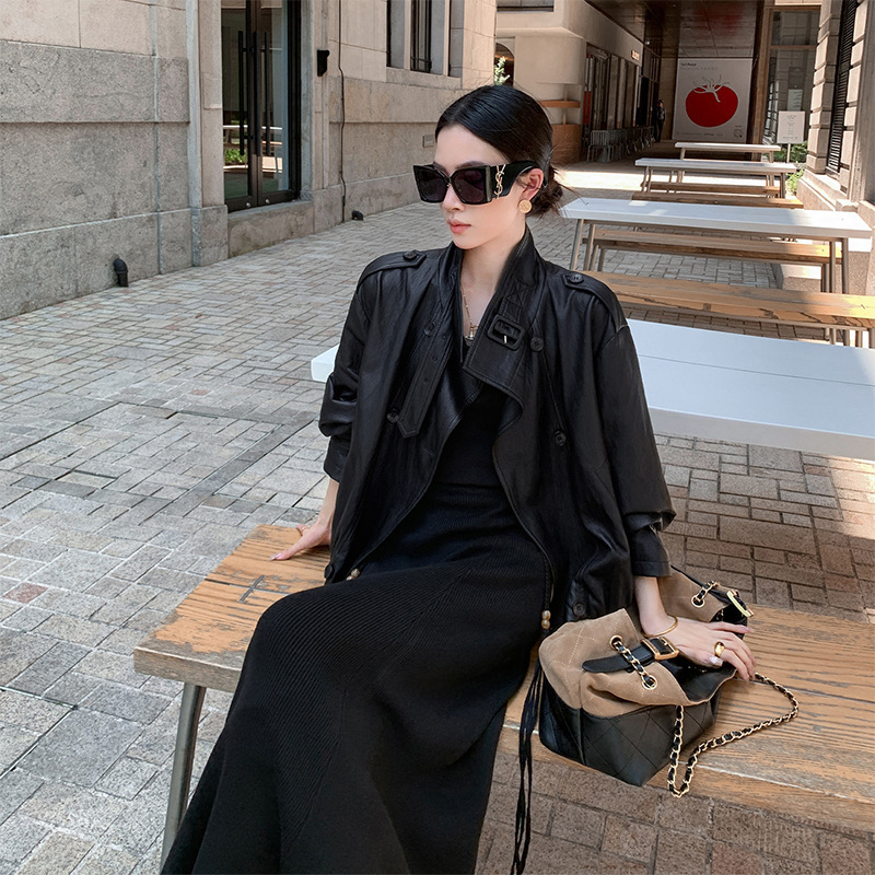 小皮衣外套女短款2025秋季新款小个子立领气质酷飒风复古PU皮夹克|undefined