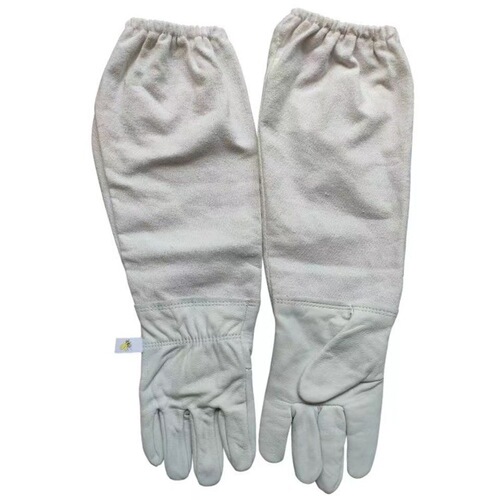Manufacturer supplies beekeeping sting-proof sheepskin extended protective gloves, breathable reinforced bee catching soft gloves, labor protection gloves
