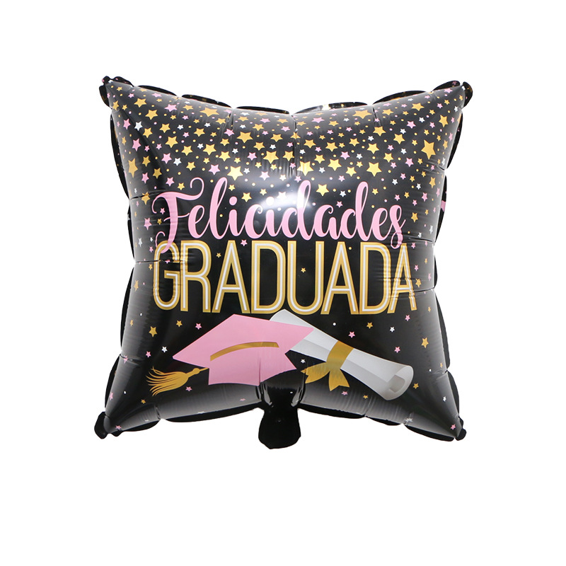 18寸黑色毕业方形白底