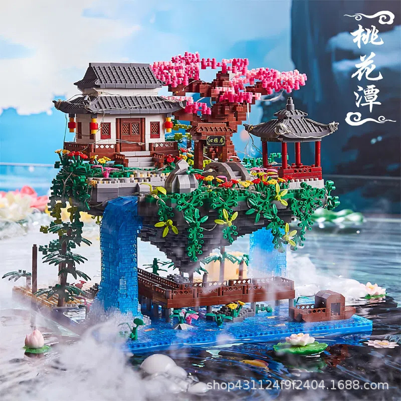 [large size] wonderland peach blossom pool