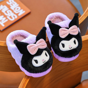 New Autumn and Winter Cartoon Children's Cotton Slippers Big Children's Baby Cotton Slippers Cute Parent-Child Home Non-Slip Warm Cotton