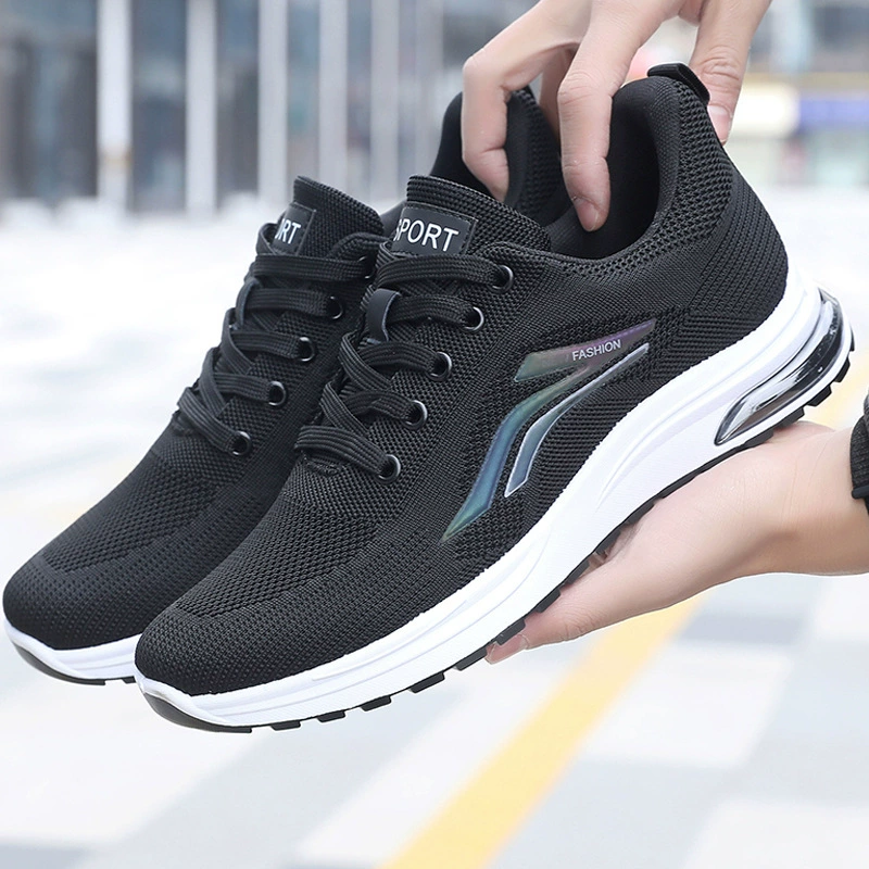 Весной и летом новая мужская повседневная обувь, дышащие кроссовки с тканой сетчатой поверхностью и мягкой подошвой, легкие кроссовки, мужская обувь среднего возраста
