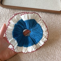 Goodsquishイギリスデザイン手作り大サイズ二重レース大腸輪女性は低い馬尾のシュシュを刺します。