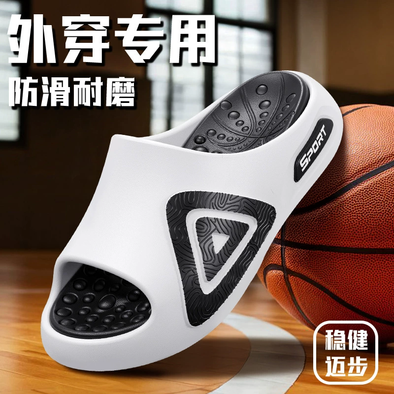 Мужские тапочки Croc, летняя обувь для улицы, толстая подошва, массажные, нескользящие, из ЭВА, популярная мужская обувь