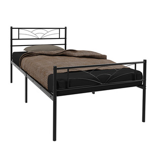 Cross-border metal bed frame large modern headboard and backboard high-quality and stable steel plate support mattress base