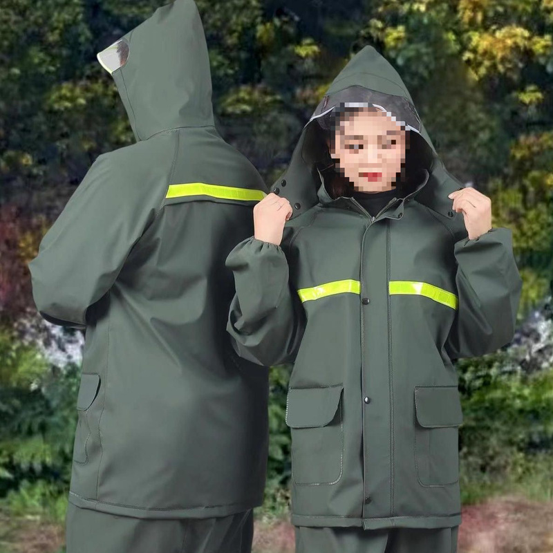 Thickened Waterproof Raincoat for Upper Body, Single Piece for Electric Vehicles and Motorcycles, Suitable for Men and Women Working in Tea Fields, Explosion-Proof Raincoat