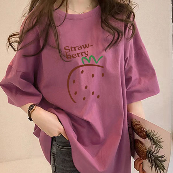 Plus-Size 150kg Mid-Length Short-Sleeve T-Shirt for Women, New Summer Style, Simple Casual Loose Versatile Top 2 Plus-Size 150kg Mid-Length Short-Sleeve T-Shirt for Women, New Summer Style, Simple Casual Loose Versatile Top 2
