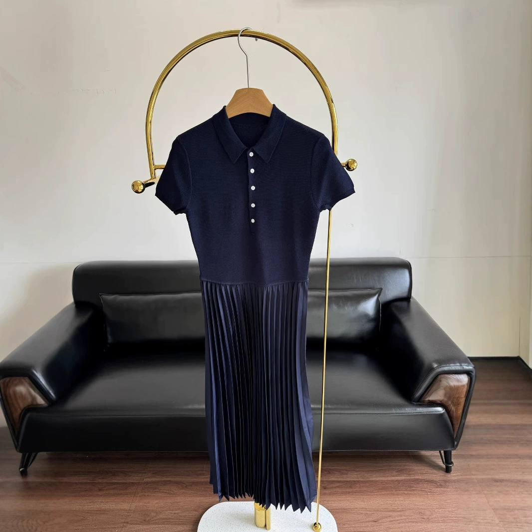 25ss ранняя весна новое женское тонкое плиссированное платье 250620