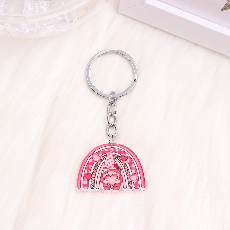 Casual Letter Heart Shape Stainless Steel Printing Valentine's Day Bag Pendant Keychain display picture 7