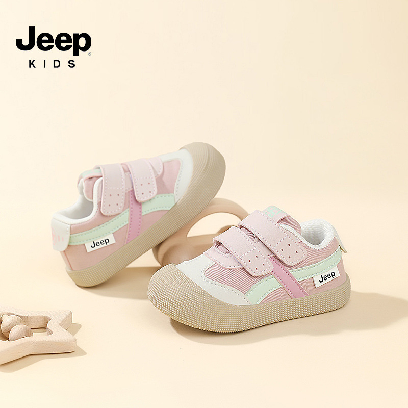 Jeep女童靴2025春秋新型快適軽やか子供靴子供赤ちゃん靴携帯マジックテープ男子供|undefined
