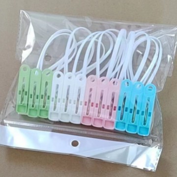 Household plastic windproof rope buckle drying clip clothes socks underwear clip travel portable towel clothes folder