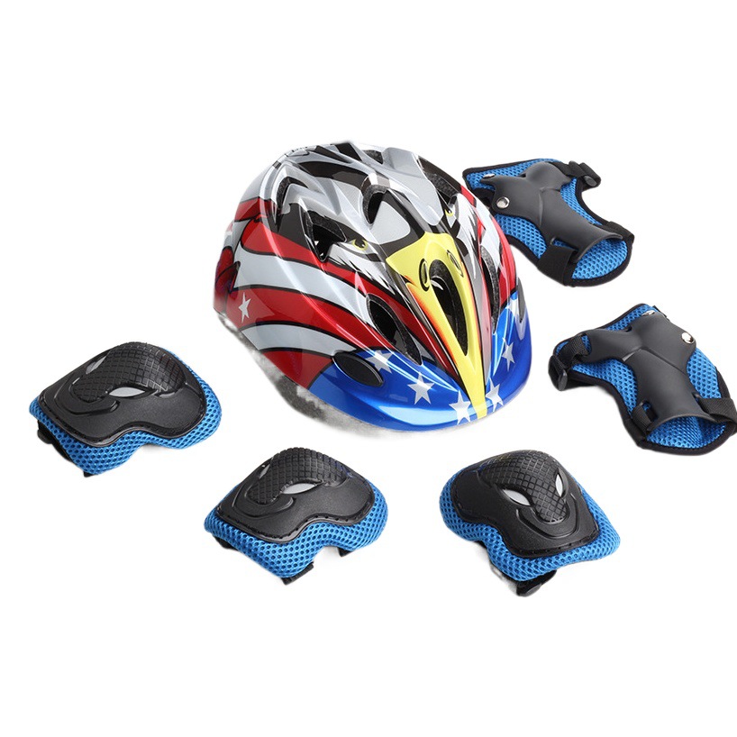 Adult Children's Roller Skating Shoes Protectors suit Helmet Balance Bicycle Roller Skating Protectors Long Board Skateboard Wrist Protectors Knee Protectors