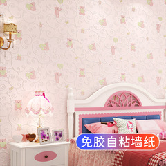 Environmentally friendly 3D children's room wallpaper for male and female bedrooms and living rooms 2022 new background wallpaper non-woven self-adhesive home use