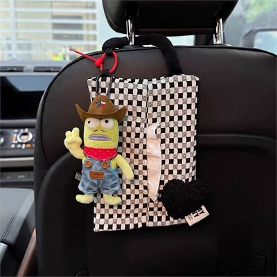Car tissue box/set box, car tissue holder, car - standard-denim-suit-with-a-fish-motif