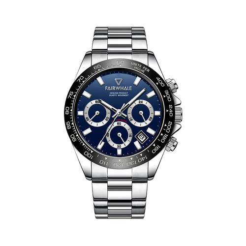 Mark Huafei watch men's Daytona three-eye round multi-functional sports waterproof fully automatic quartz watch