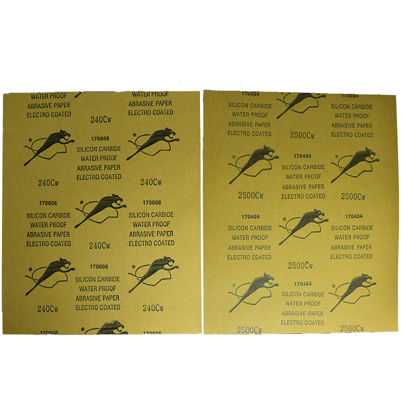 现货批发 方砂纸 木工打磨干磨50目至3000目系列大全方型砂纸