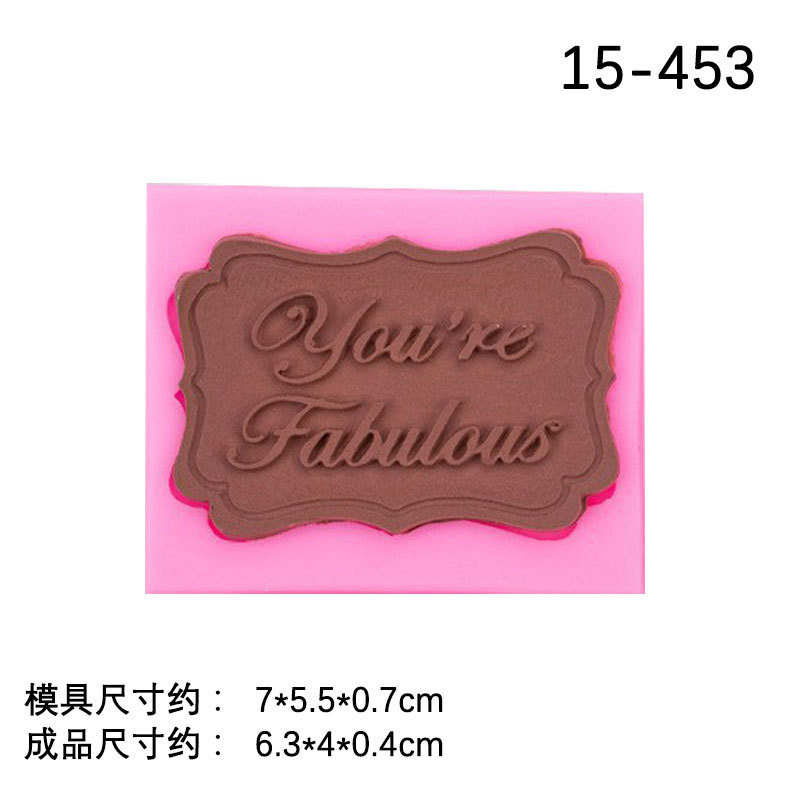 Chocolate fondant molde de silicona para hornear pastel decoración Feliz cumpleaños