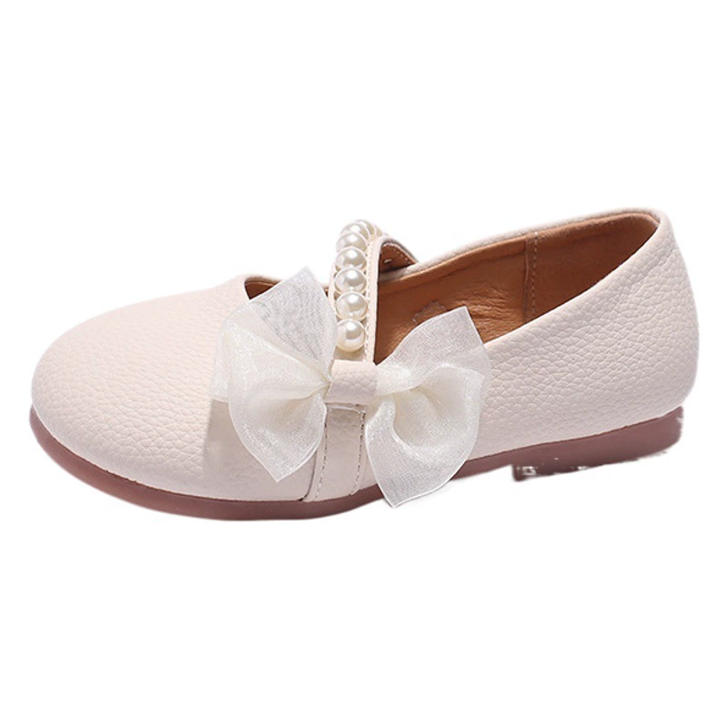 Маленькие кожаные туфли для девочек, весна-осень 2021, новые детские туфли принцессы на мягкой подошве, модная модная танцевальная обувь с жемчугом для девочек