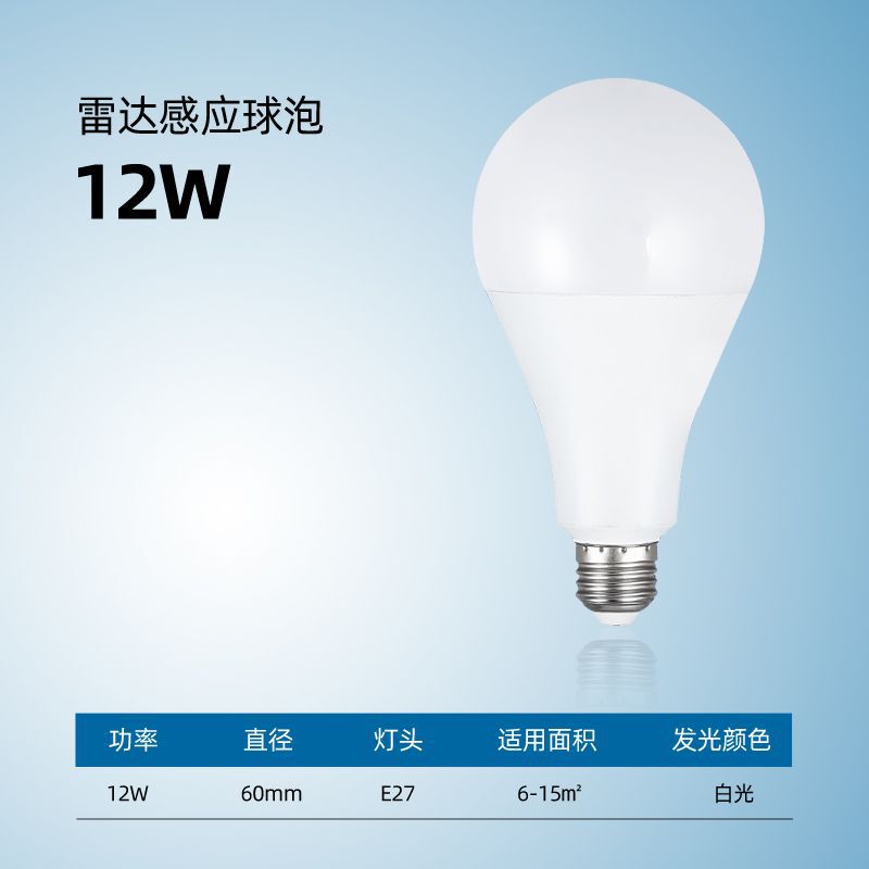 LED電球E27音声・光制御レーダー感知電球人体感知電球不動産の廊下・車庫|undefined