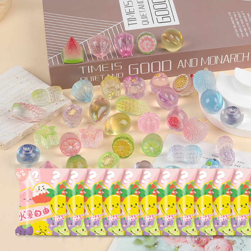 水果盲袋 微缩仿真高透夜光大水果树脂diy盲袋过家家礼品直播同款