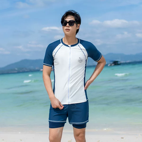 Large Size Swimming Suit Men's Swimming Suit Adult Split Large Size Swimming Trunks Five-point Sun Protection Suit Beach Men's Swimming Suit