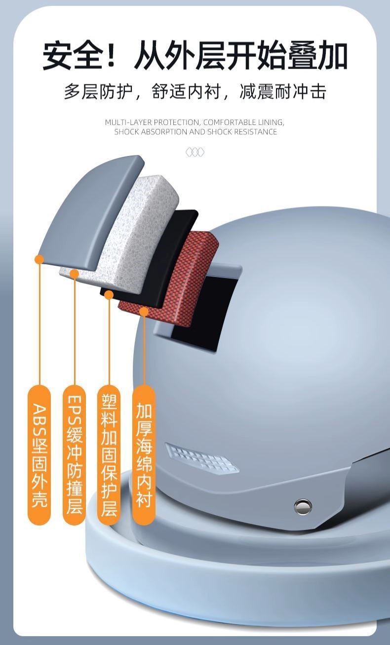 Harley Style Helmet for Electric Motorcycle, Summer Sun Protection