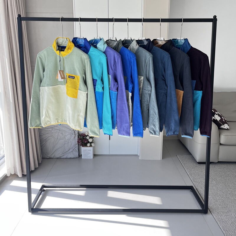 Cross-Border Bata Patag American Splicing Contrasting Color Outdoor Warm Half-Zip Pullover Fleece Sweatshirt for Men and Women