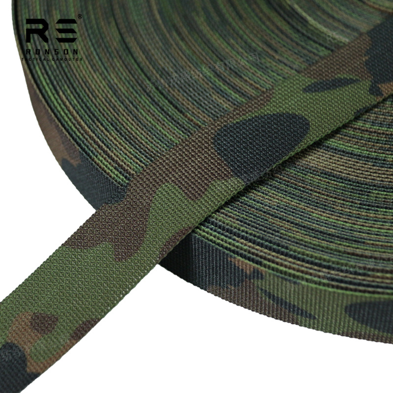 TAZ90 antiguo camuflaje suizo impresión de doble cara cinta táctica equipo accesorios al aire libre 25MM de ancho stock
