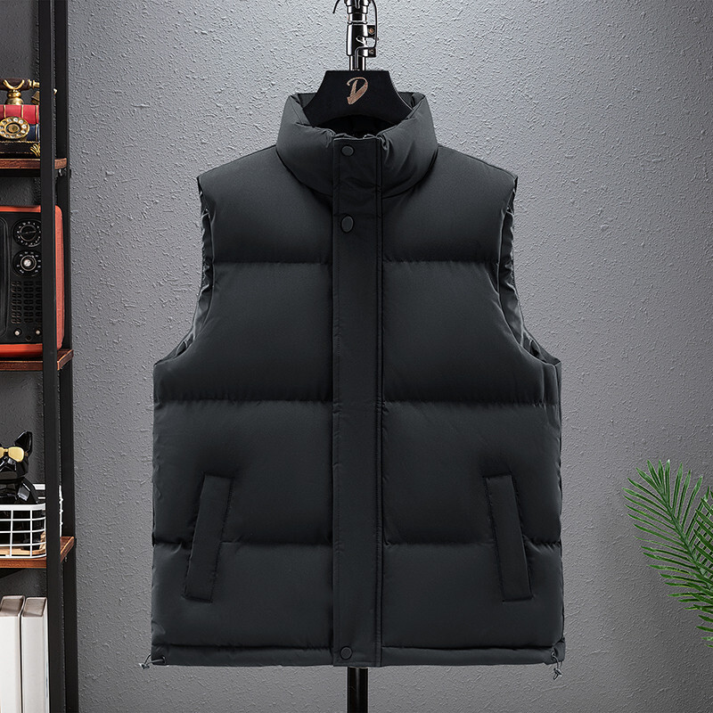 5XL - 8XL chaleco de algodón de pluma extra grande para hombres otoño invierno chaleco de hombro para hombres grueso chaqueta cálida hombre gordo