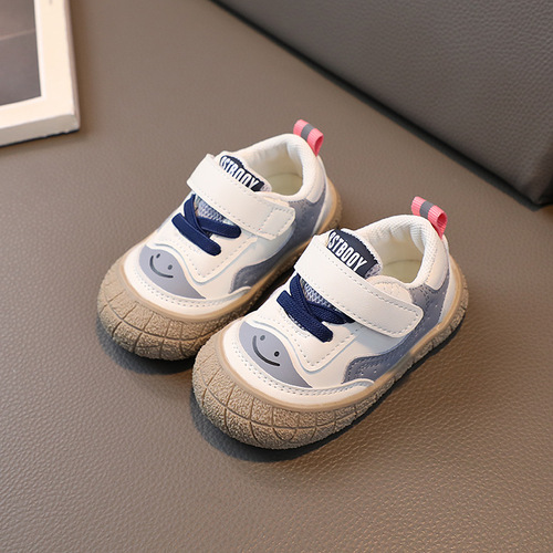 小童板鞋春秋季新款男童女宝宝鞋子0-3岁婴儿软底学步鞋一件代发