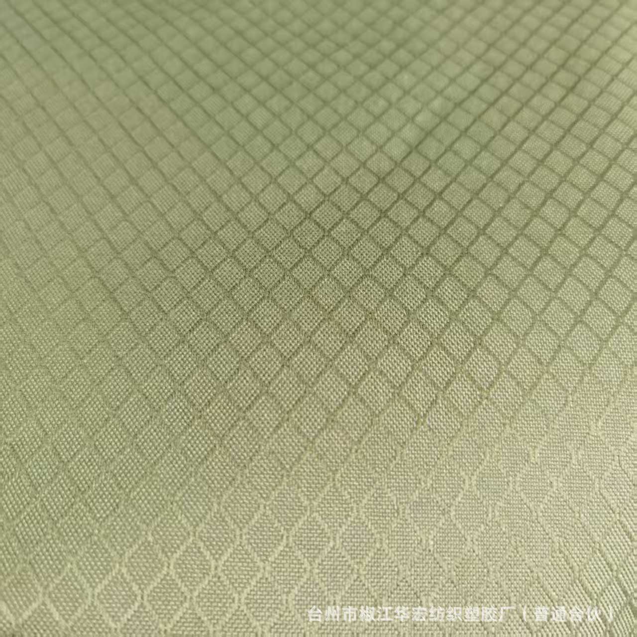 棱形格600d牛津布面料PE涂层PVC人造革 军绿 目绿现货提供厂家
