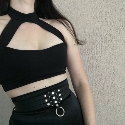 Leather multi -layer belt dance accessories red white black poly color optional