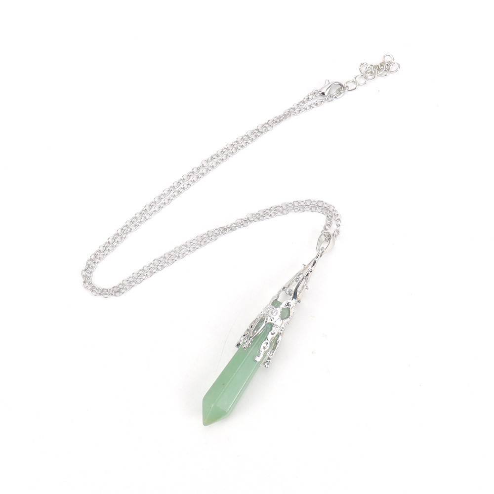 Simple Style Leaf Agate Plating Pendant Necklace 1 Piece