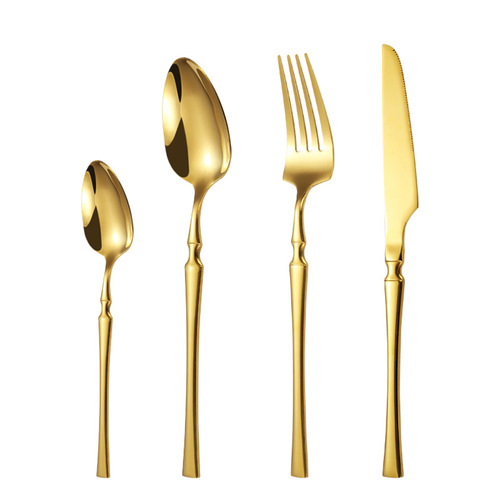 Cross-border stainless steel tableware slim waist knife fork spoon set Western cuisine steak knife fork spoon coffee spoon