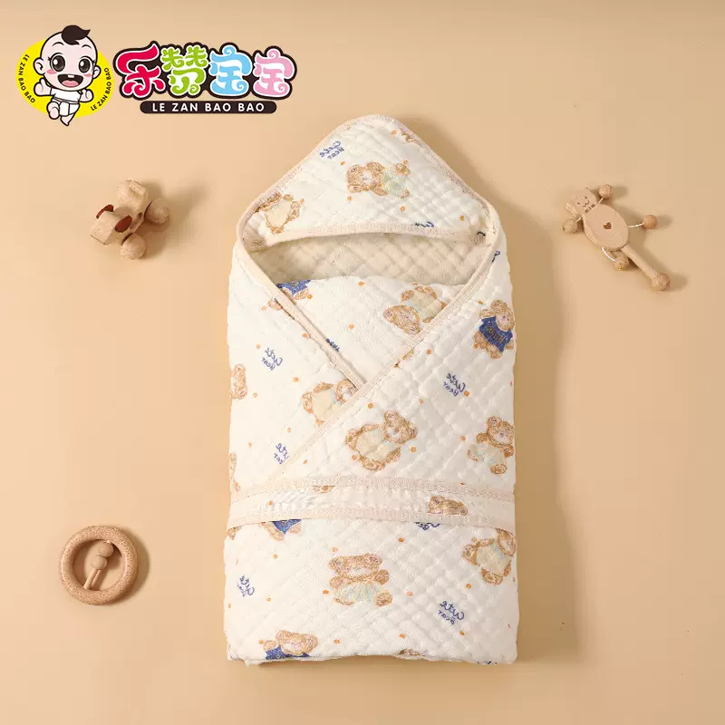 泡泡纱抱被婴儿初生新生儿宝宝a类纯棉包单包被襁褓巾婴幼儿用品