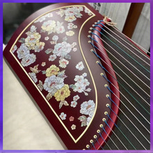 ⇘古筝中国风乐器水移复古面板水转印家具花鸟螺钿贴纸大盟贴画