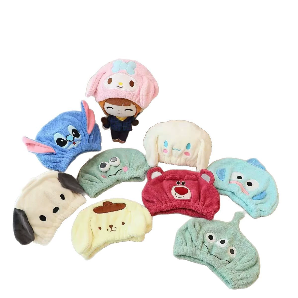 Торговля через границу）, cartoon shower cap, детский гигиенический продукт, быстро сохнущее полотенце для волос, впитывающая вода