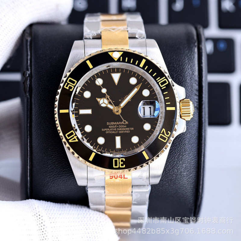 Lao's Submersible Series Zero Repair Room Gold Black Green Water Ghost Watch Imported 8215 Automatic Mechanical Men's Watch