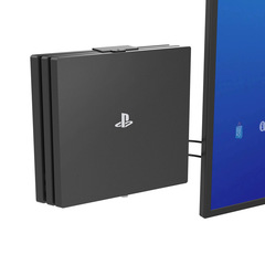 PS4 Pro/PS4スリムゲーム本体壁挂けメタルスタンドネジ留めフリップ可能