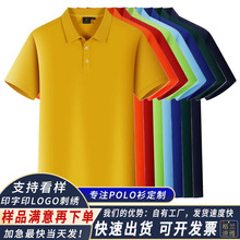 兰精棉工作服定制t恤夏季polo衫翻领短袖公司团队文化衫工衣印log