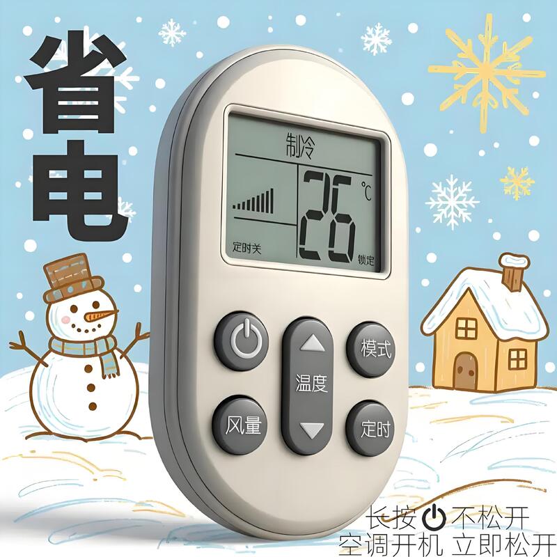 Kt-03 Mini Universal Air Conditioner Remote Control, Brand-Neutral, No Setup Required, Locks the Temperature Control Range of the Air Conditioner