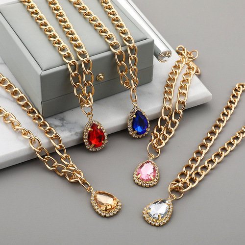New Arrival Pet Dog & Cat Accessories: Drip-Shaped Heart Pendant Necklace, Decorative Metal Aluminum Chain, Stylish Fashion Add-On
