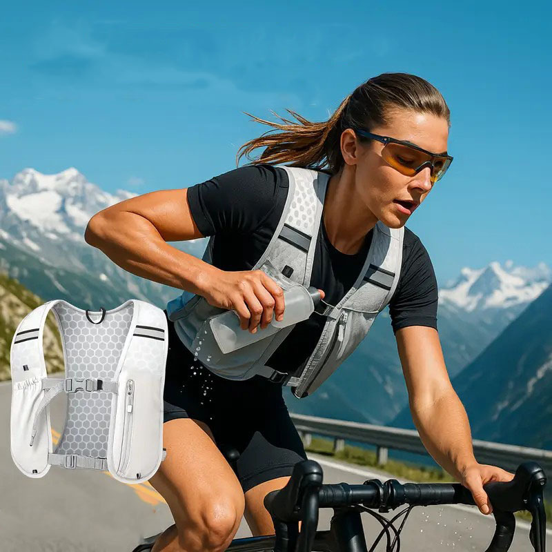 Mochila de Ciclismo y Running Nocturno de Poliéster Transpirable, Impermeable y Reflectante para Running y Ciclismo image 1